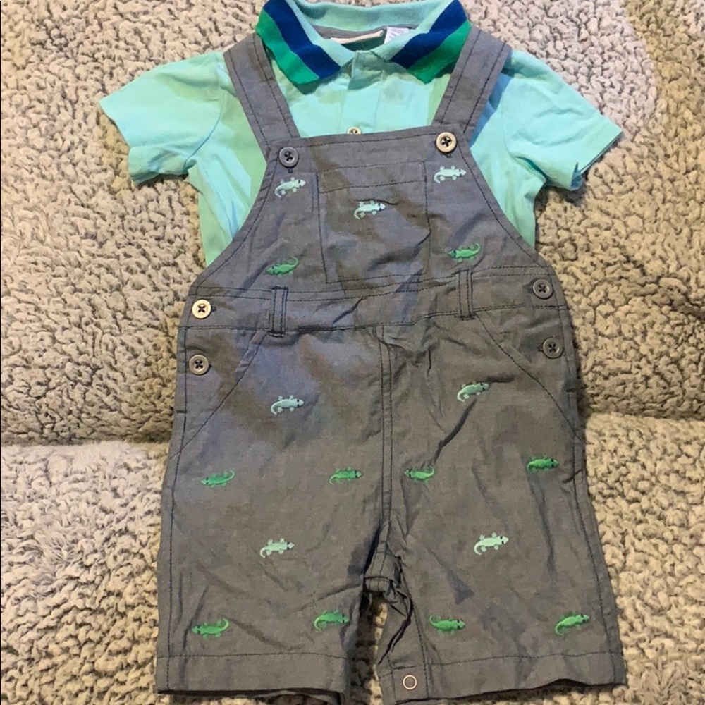 Toddler overalls and matching t shirt